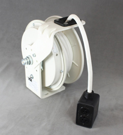 KH Industries white retractable cord reels