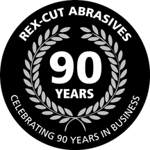 Rex-Cut Abrasives 90 years logo