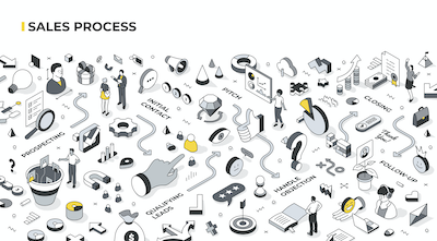 Sales process illustration