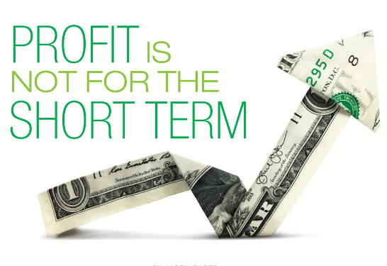 profit is not for the short term