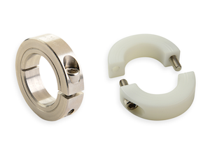 Couplings, shaft collars for food equipment applications