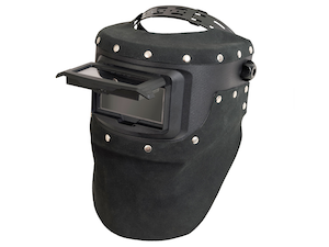 Weldcote's leather flip-front helmet