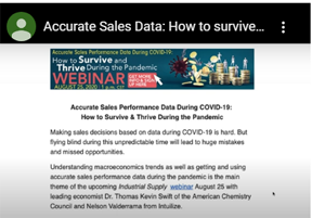 Accurate sales performance data during COVID-19