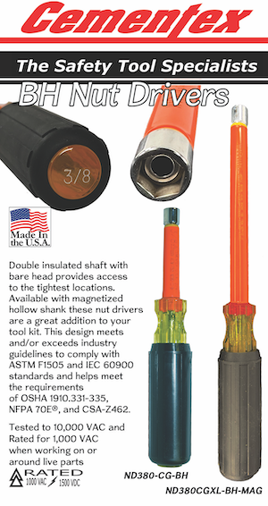 Cementex bare-headed nut driver