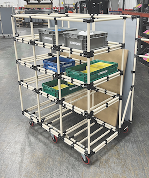 Creform kitting cart-vertical storage