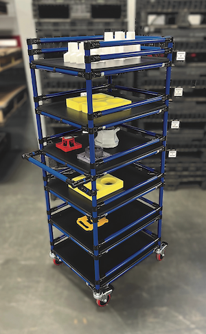 Creform point of use 6 level cart