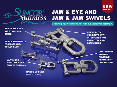 Expanded Line of Marine Grade Swivels