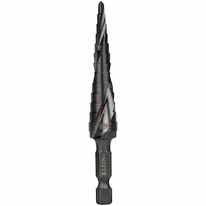 Klein Tools Quick-Release Step Drill Bits with Dual Spiral Flutes