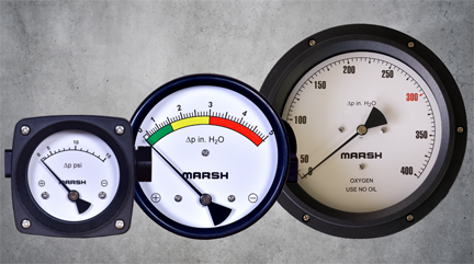 Marsh differential pressure gauges