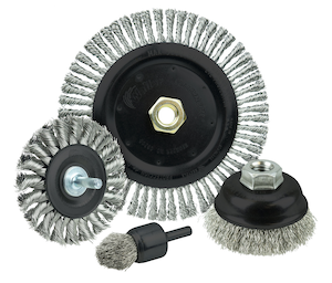 Weiler Abrasives' Color-Coded stainless steel brushes