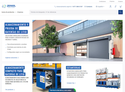 DENIOS US-Spanish website