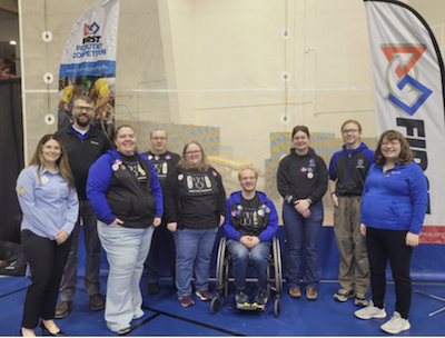 Representatives from Fastenal got to meet Team 3313 Mechatronics at the inaugural FRC Bluff Country Regional in Winona, Minn.