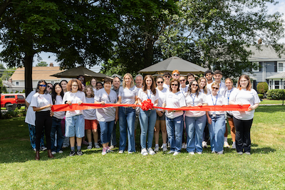 Harmony Heights ribbon cutting with Global Industrial team