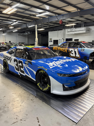 No. 32 Chevrolet wrapped in Winsupply branding