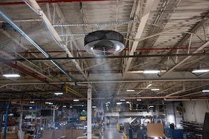 Heating a high-bay warehouse