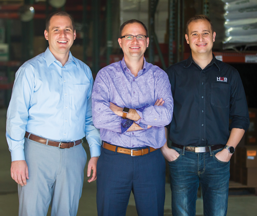 Stuart Johnson, Gabriel Curry and Alex Kirsch of Hub Industrial Supply