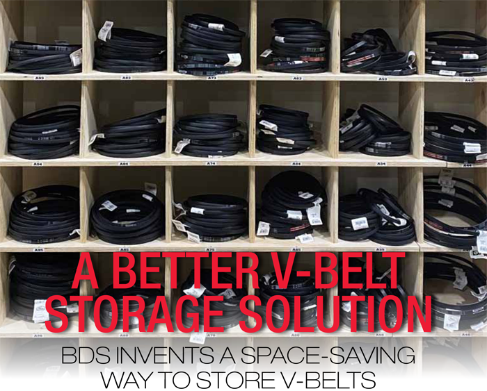 v-belts storage