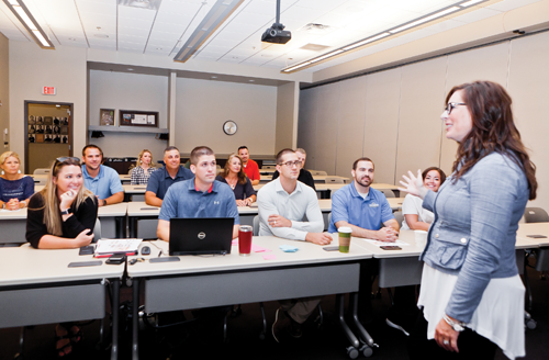 Jenn Bleil leads training program